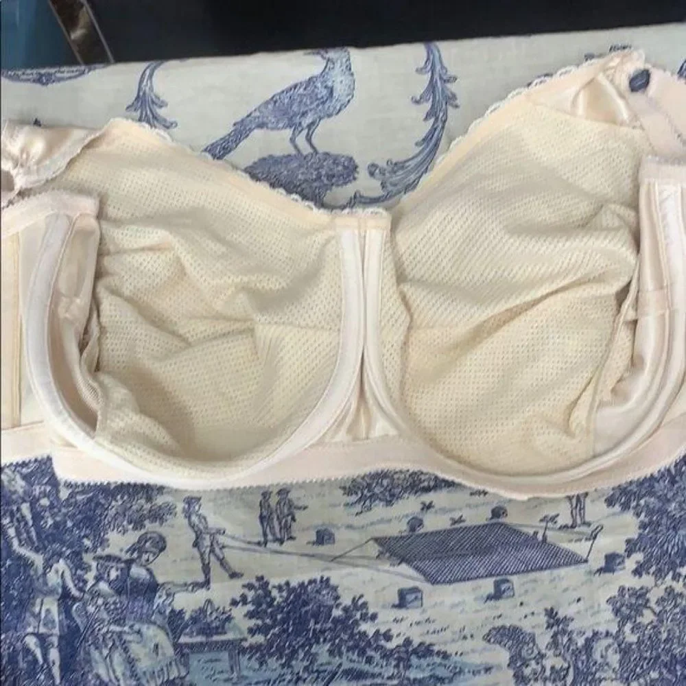 Naturalwear 44DD Beige‎ Lace Trim Mastectomy Bra
